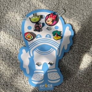 CROCS Blue Jibbitz Charm Pack with Minnie, Alien & Tropical Charms